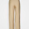 Pantalons Anna Field Larges Leg Smart Beige Femme | TRQ-7020867